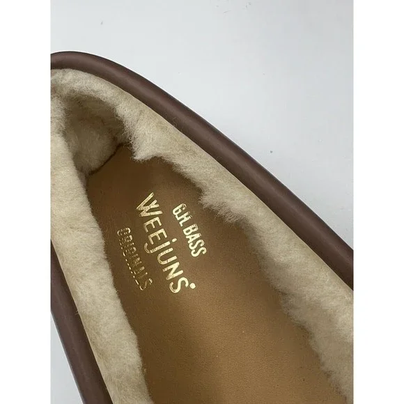 GH Bass Whitney Shearling Whiskey Loafer Flats Slip On Weejuns Various Sizes - Picture 4 of 13